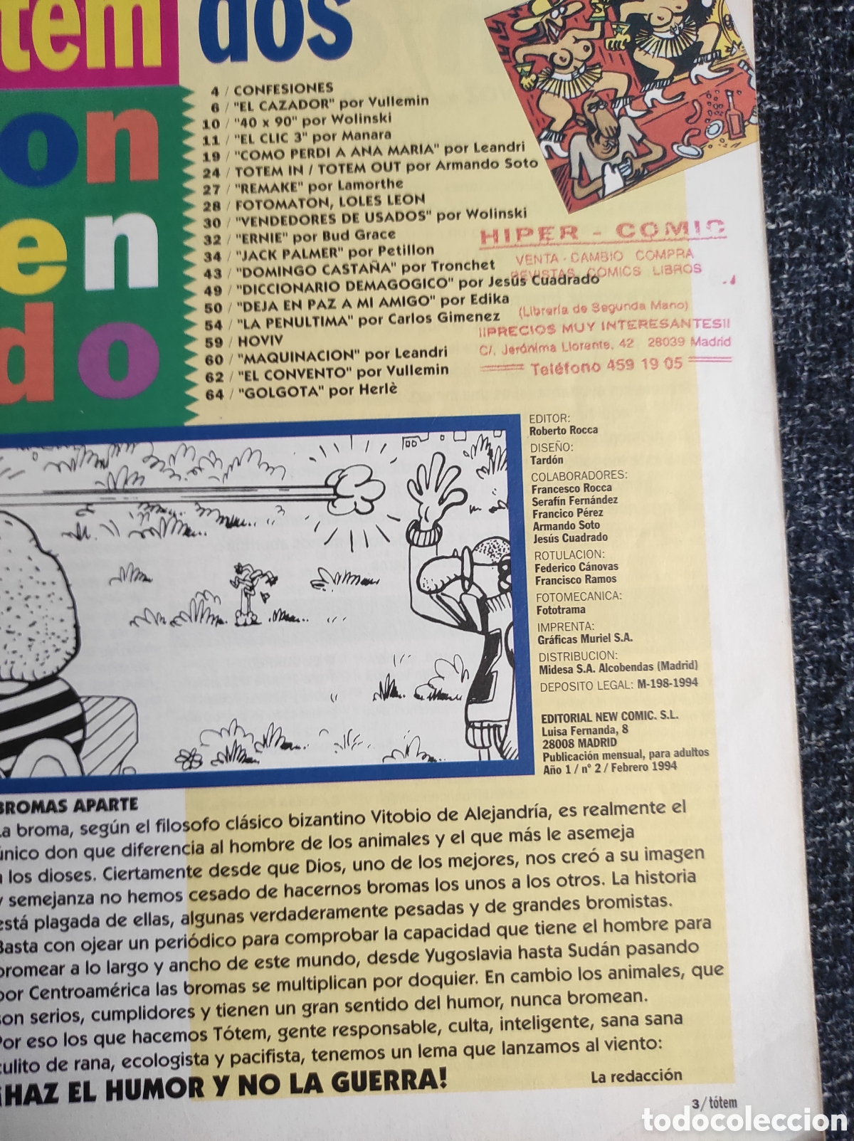 C&oacute;mics: TOTEM LA REVISTA ESTRELLA DEL COMIC N&ordm; 2 - Foto 2