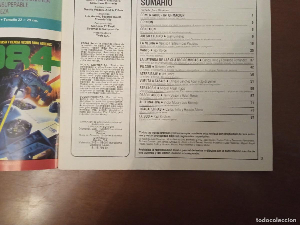 C&oacute;mics: COMIC ZONA 84 N&ordm; 7 TOUTAIN EDITOR A&Ntilde;O 1984 - Foto 4
