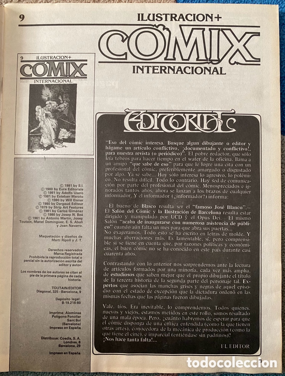 C&oacute;mics: Lote Ilustraci&oacute;n + COMIX Intermacional 5 y 9 C&oacute;mics - Foto 9