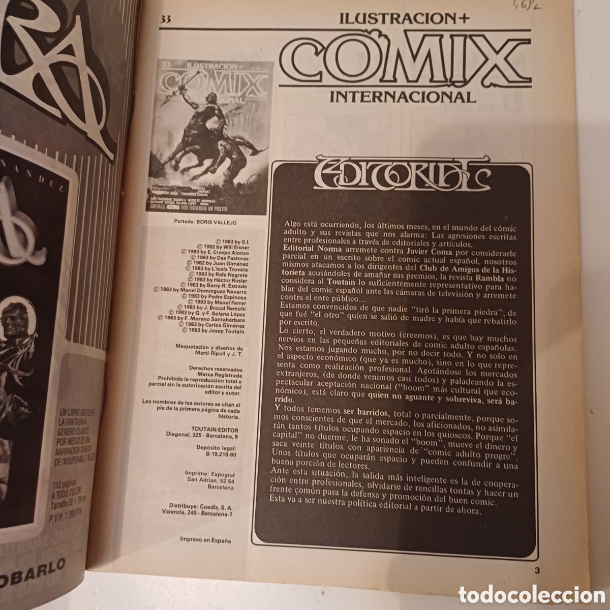 C&oacute;mics: Comic Comix Internacional N&deg; 33 Toutain 1983 - Foto 3