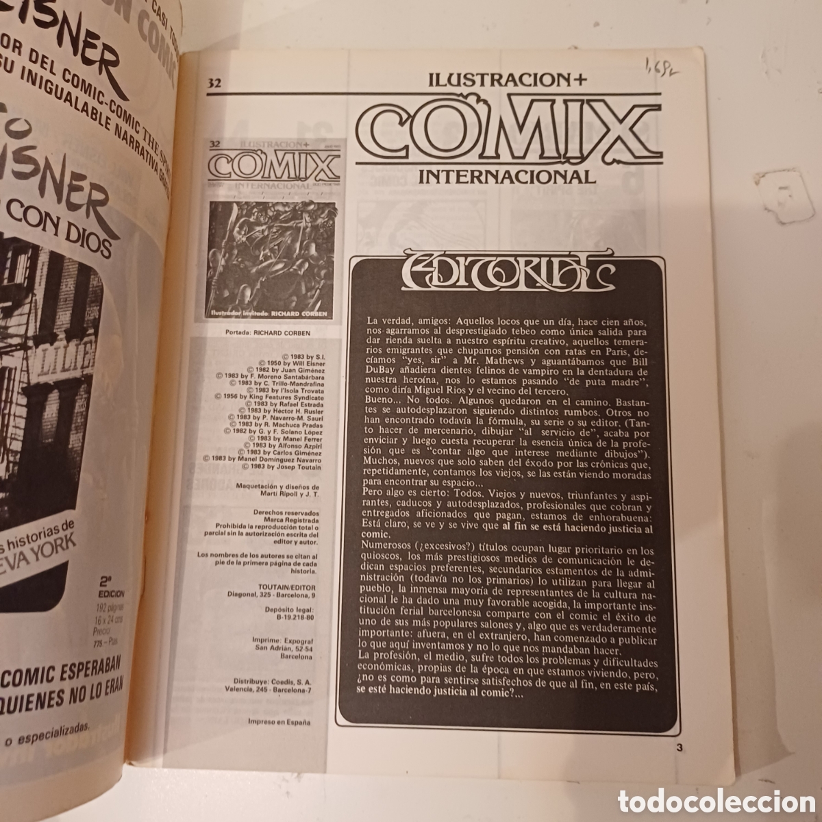 C&oacute;mics: Comic Comix Internacional N&deg; 32 Toutain 1983 - Foto 3