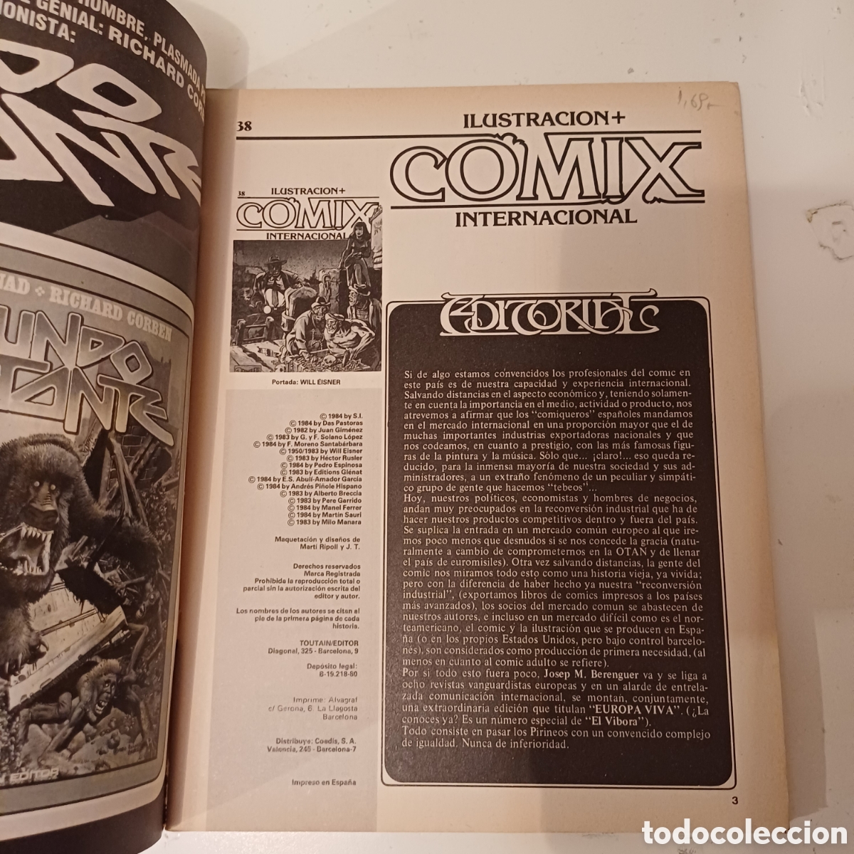 C&oacute;mics: Comic Comix Internacional N&deg; 38 Toutain 1984 - Foto 3