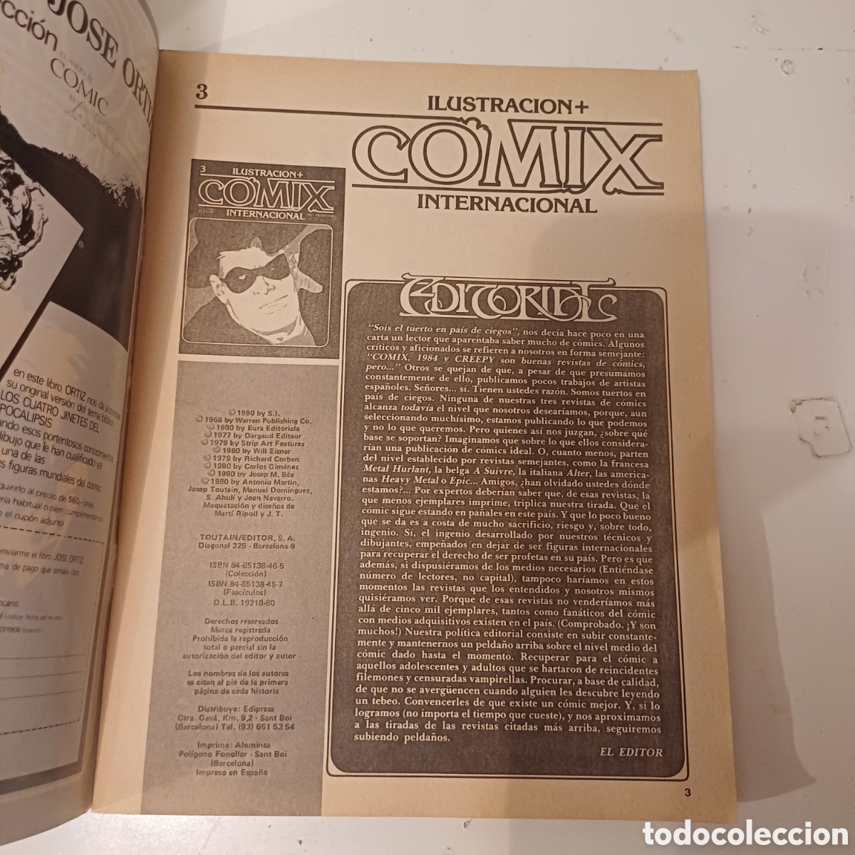 C&oacute;mics: Comic Comix Internacional N&deg; 3 Toutain 1980 - Foto 3