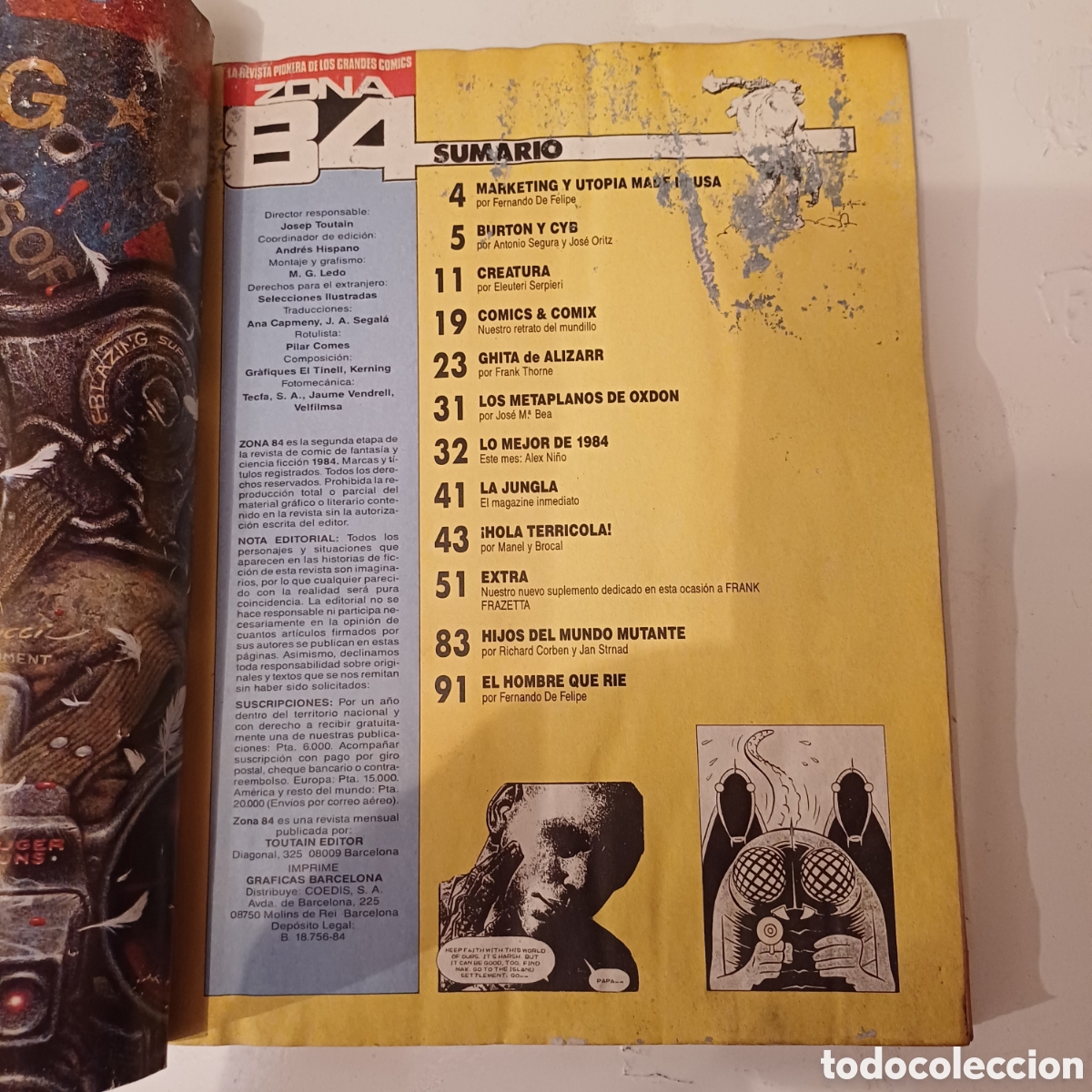 C&oacute;mics: Comic ZONA 84 N&deg; 84 Toutain con defectos - Foto 6