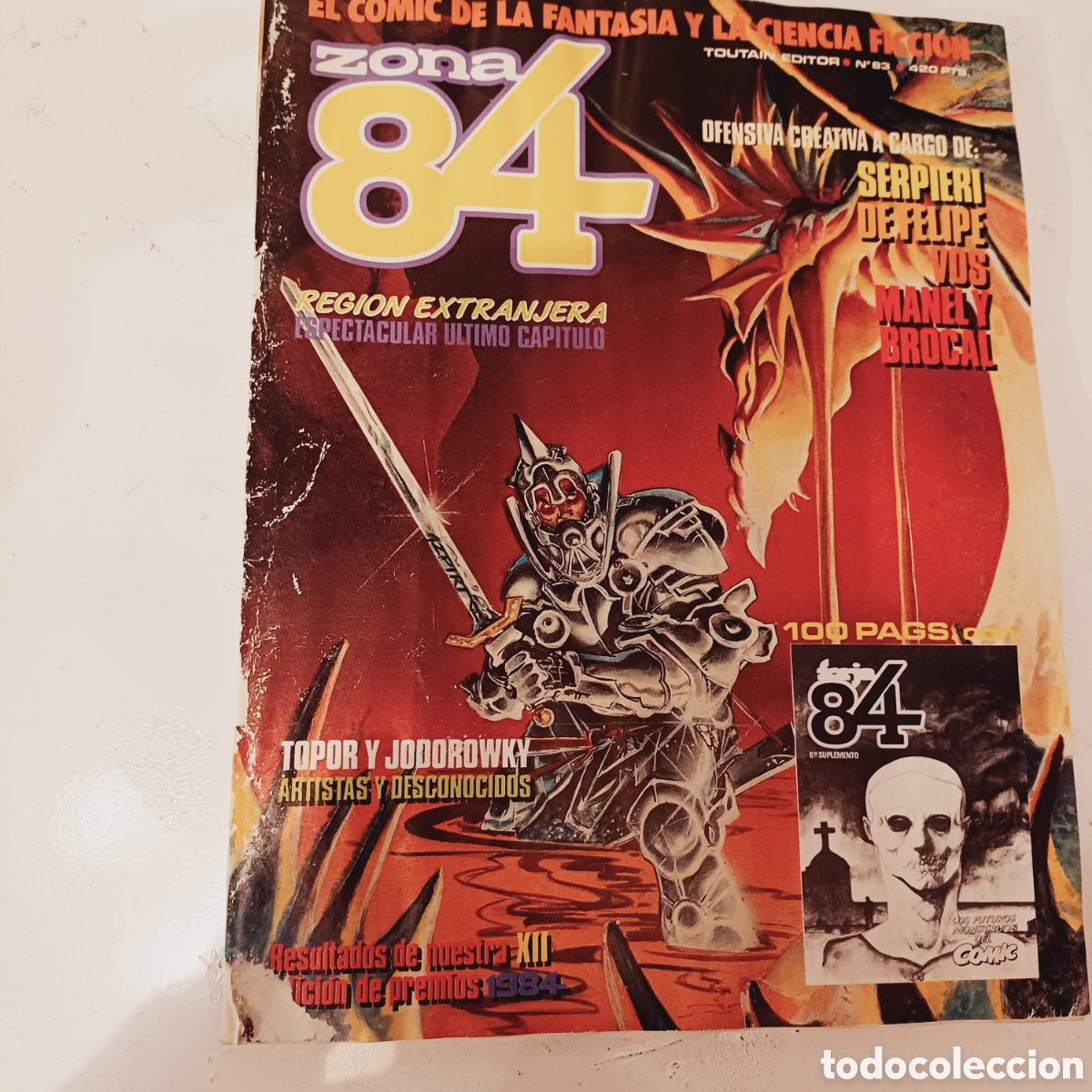 C&oacute;mics: Comic ZONA 84 N&deg; 83 Toutain con defectos - Foto 1
