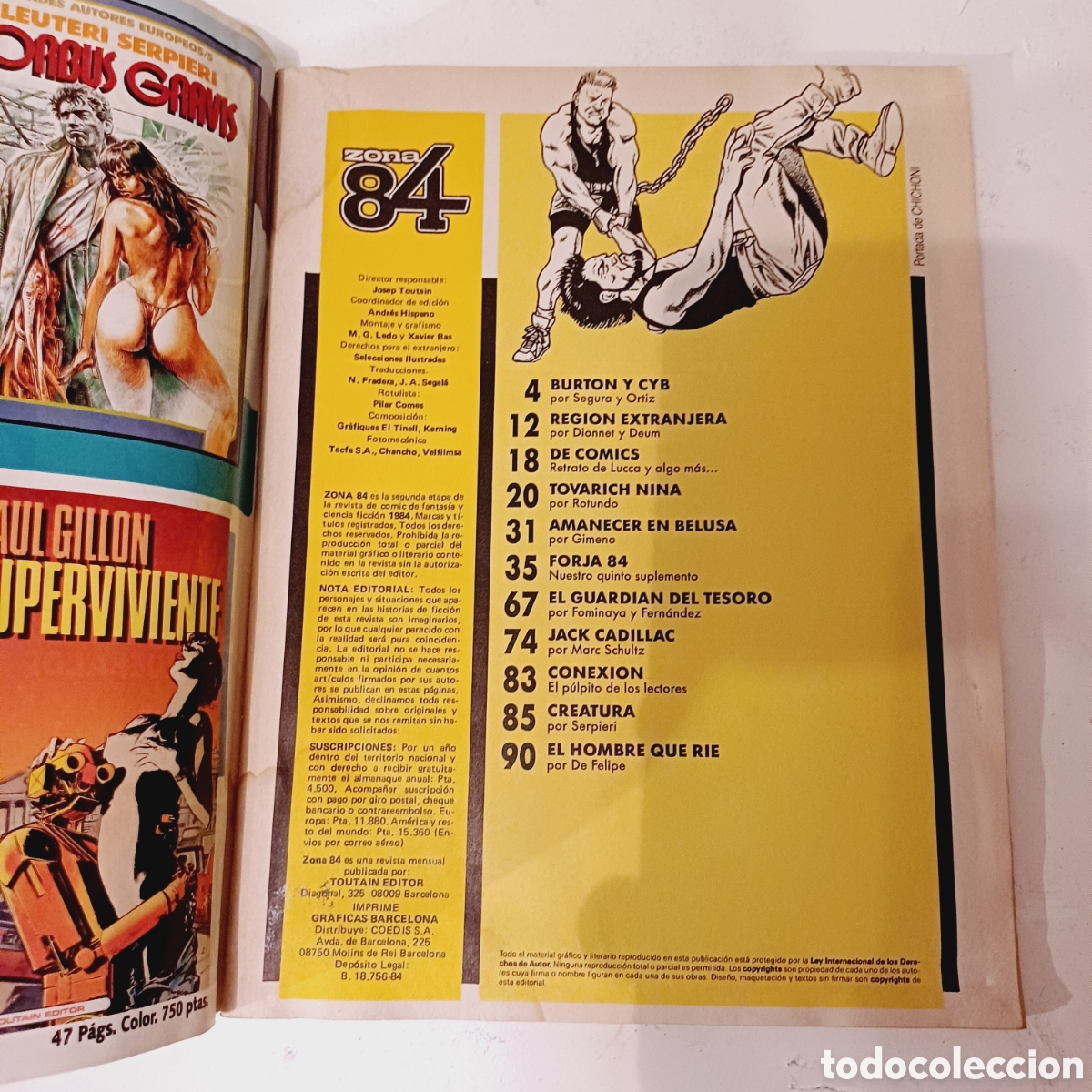C&oacute;mics: Comic ZONA 84 N&deg; 79 Toutain con defectos - Foto 4