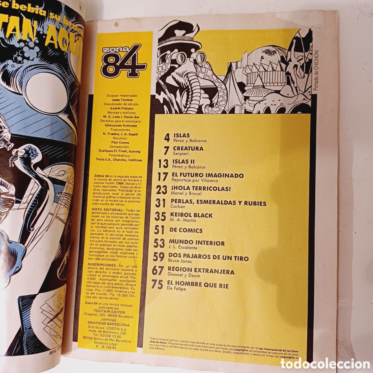 C&oacute;mics: Comic ZONA 84 N&deg; 82 Toutain con defectos - Foto 5