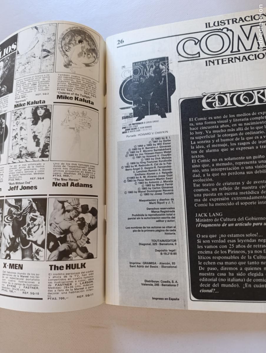 C&oacute;mics: ILUSTRACION + COMIX INTERNACIONAL EXTRA N&ordm; 7 - TOUTAIN (B3) - Foto 5