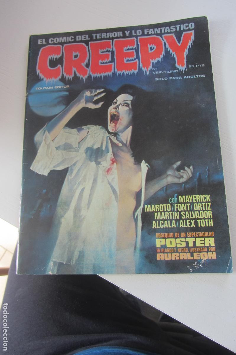 C&oacute;mics: CREEPY N&ordm; 21 J.ORTIZ-A.TOTH-MAROTO CON P&Oacute;STER AURALE&Oacute;N TOUTAIN arx323