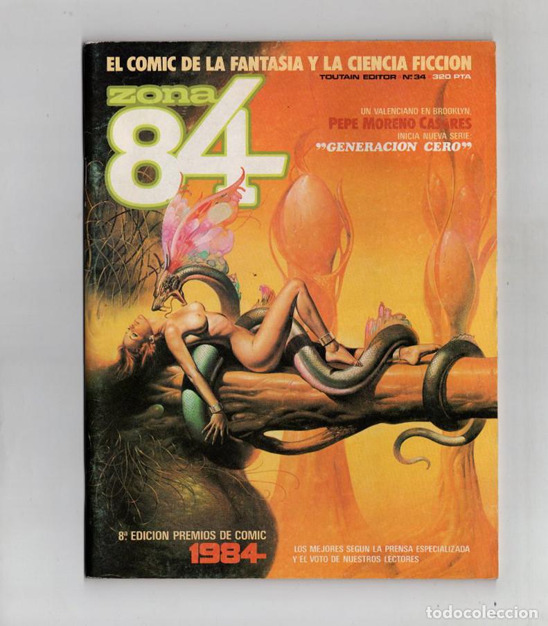 C&oacute;mics: ZONA 84 NUM 34 - EDICIONES TOUTAIN, GRAPA- LEE CONDICIONES - Foto 1