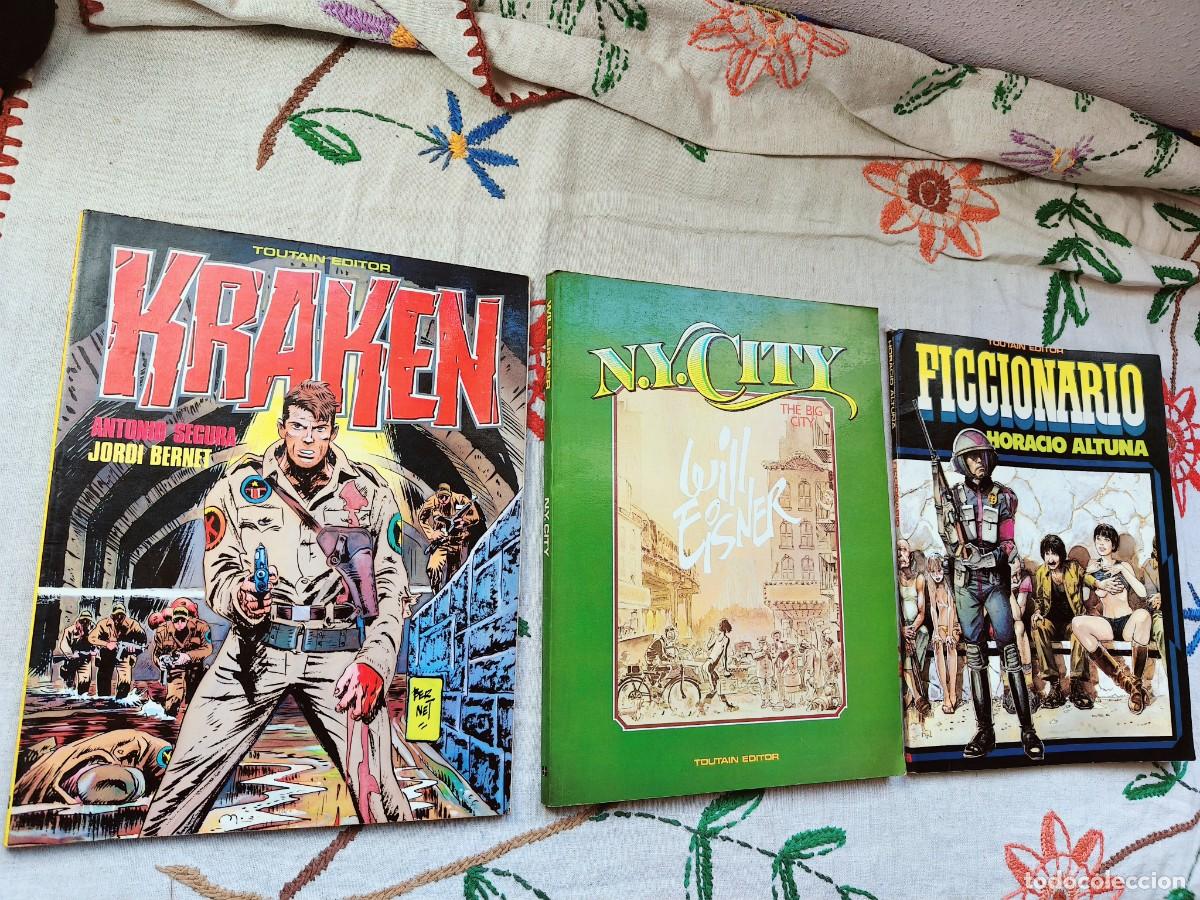 C&oacute;mics: Kraken (6&euro;), Ficcionario (35&euro;) y N.Y City Life in the Big City de Will Eisner (38&euro;). Toutain. Bernet