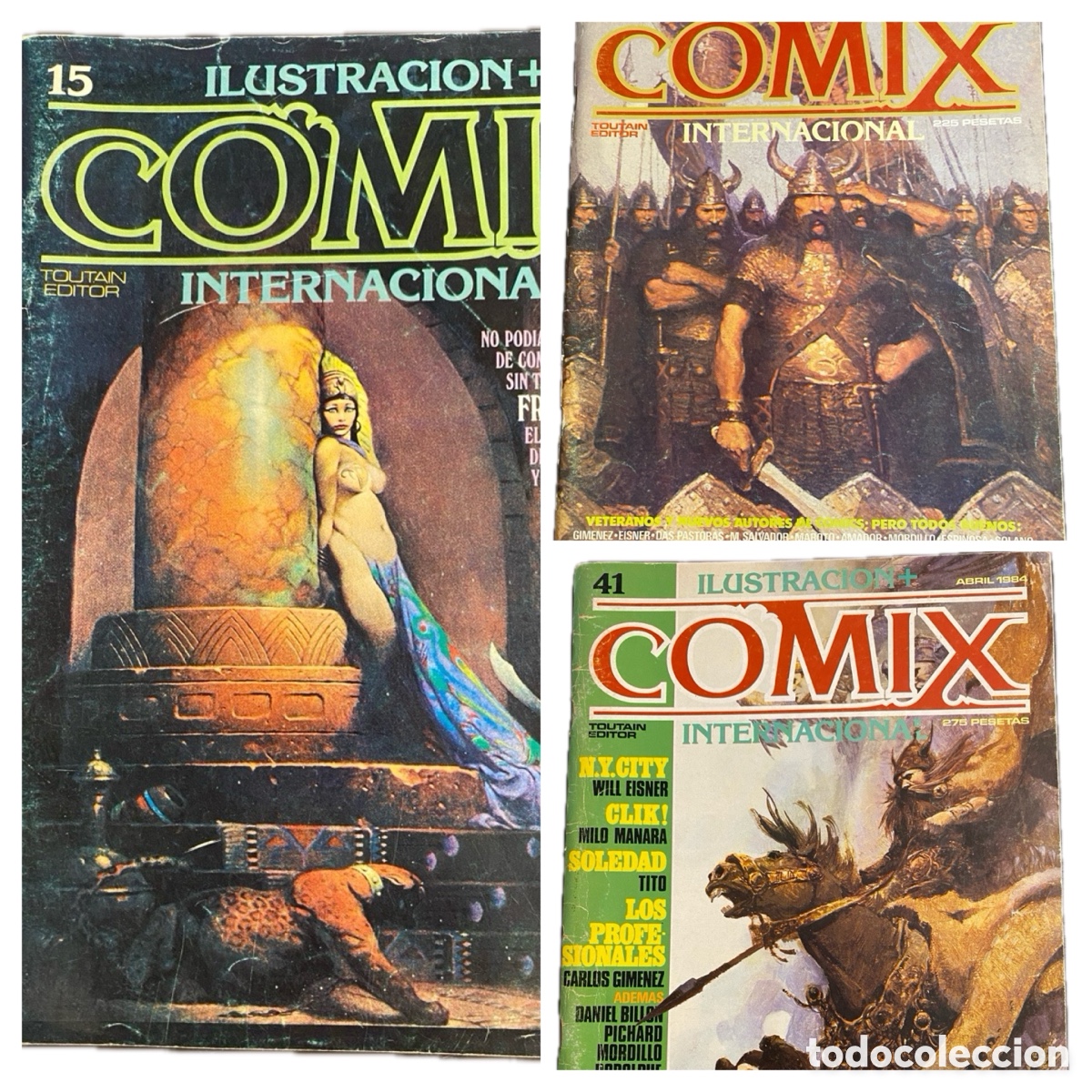 C&oacute;mics: Ilustraci&oacute;n + Comix Internacional Toutain Lote 3 N&uacute;meros 15 39 41