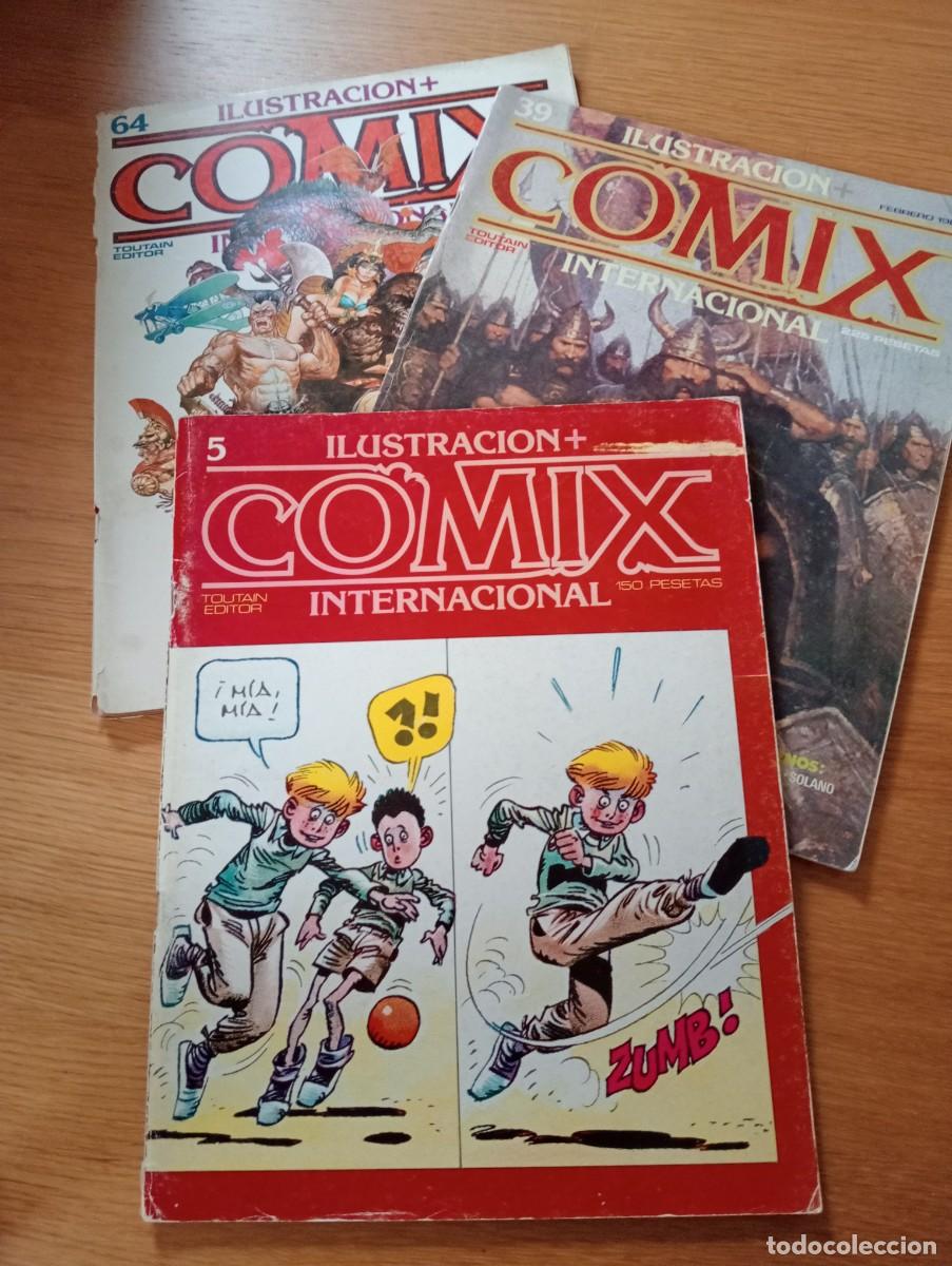 C&oacute;mics: LOTE CON 3 EJEMPLARES DE ILUSTRACI&Oacute;N + COMIX INTERNACIONAL (DE 70). GRAPA. TOUTAIN EDITOR. 1981 &ndash; 86