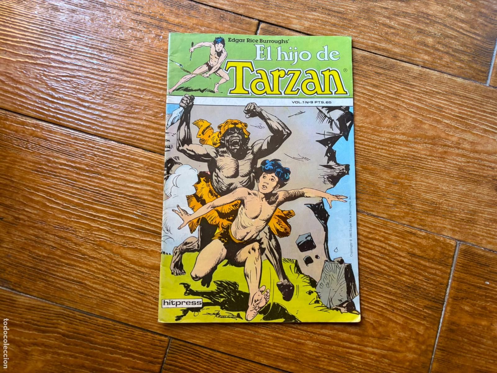 C&oacute;mics: EL HIJO DE TARZ&Aacute;N N&ordm; 9 VOLUMEN 1 TOUTAIN EDITOR - A&Ntilde;O 1979