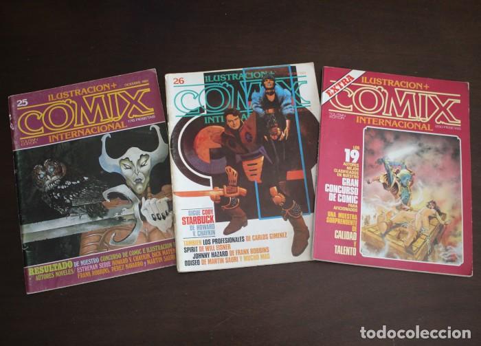 Comics: LOTE 3 COMICS ILUSTRACION + COMIX INTERNACIONAL TOUTAIN 25 26 EXTRA CONCURSO AFICIONADOS WILL EISNER