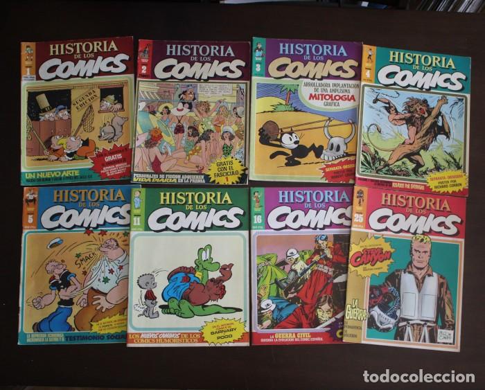 Fumetti: LOTE 8 HISTORIA DE LOS COMICS TOUTAIN 1 2 3 4 5 11 16 25