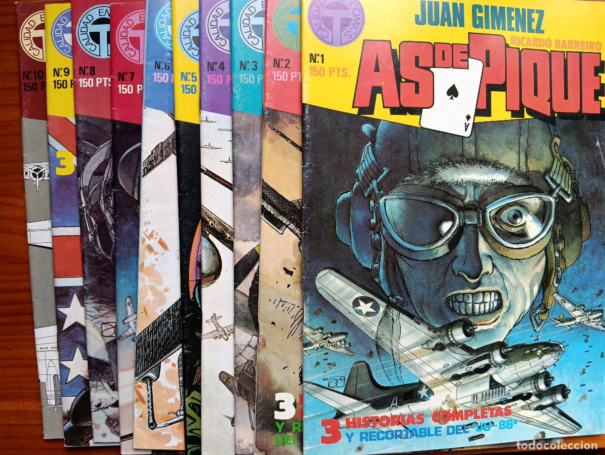 C&oacute;mics: &rdquo;As de Pique&rdquo;. Comic aviaci&oacute;n completo en 10 n&uacute;meros.