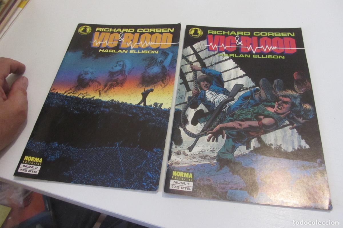 C&oacute;mics: VIC & BLOOD , RICHARD CORBEN, HARLAN ELLIISON ,COLECCION COMPLETA (DEL 1 AL 2) BUEN ESTADO ARX173