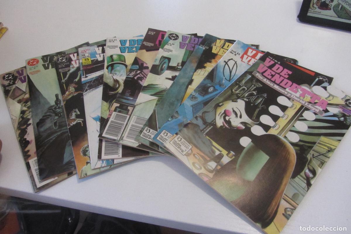 C&oacute;mics: V DE VENDETTA 1 A 10. COMPLETA (Alan Moore/David Lloyd) Zinco, 1989 BUEN ESTADO ARX173