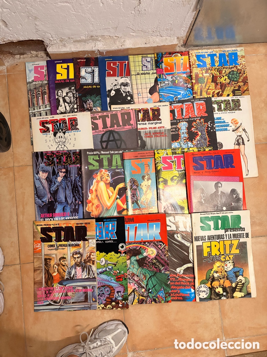 C&oacute;mics: Lote 50 Revistas STAR (A&ntilde;os 70) - Joya del Comix Underground y Contracultura