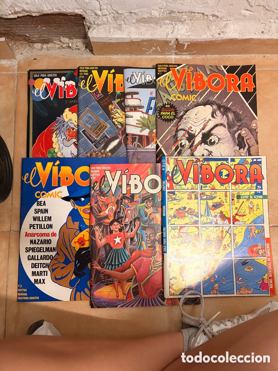 C&oacute;mics: Lote 7 Revistas EL V&Iacute;BORA (A&ntilde;os 80) - &iexcl;INCLUYE N&Uacute;MEROS 1 Y 2! + Especial Verano