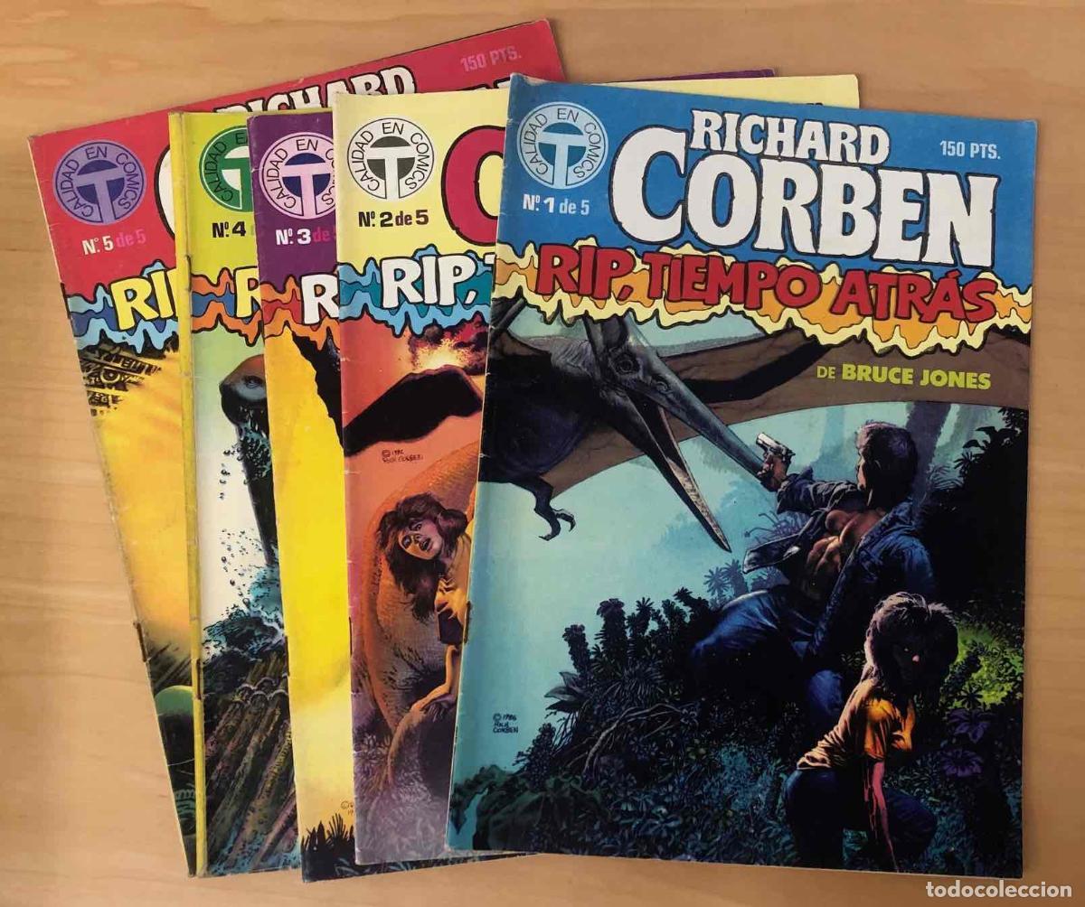 C&oacute;mics: RICHARD CORBEN RIP, TIEMPO ATRAS. N&ordm; 1 AL 5, SERIE COMPLETA. BRUCE JONES. TOUTAIN 1987