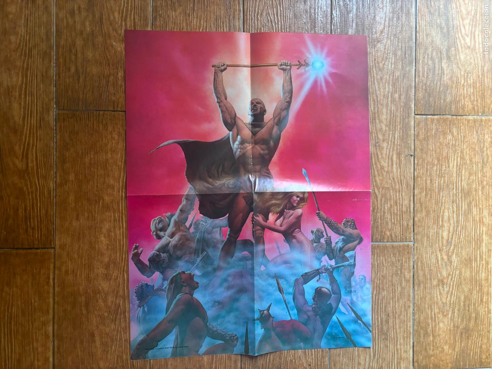 C&oacute;mics: POSTER DE RICHARD CORBEN HEAVY METAL TOUTAIN 1983.