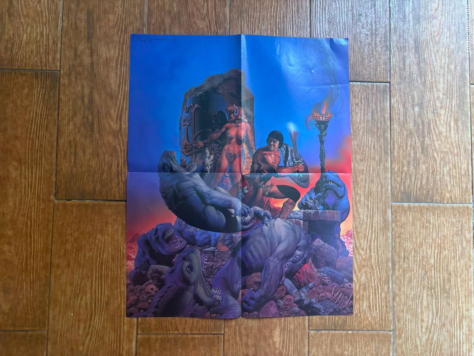 C&oacute;mics: POSTER DE RICHARD CORBEN HEAVY METAL TOUTAIN 1983.