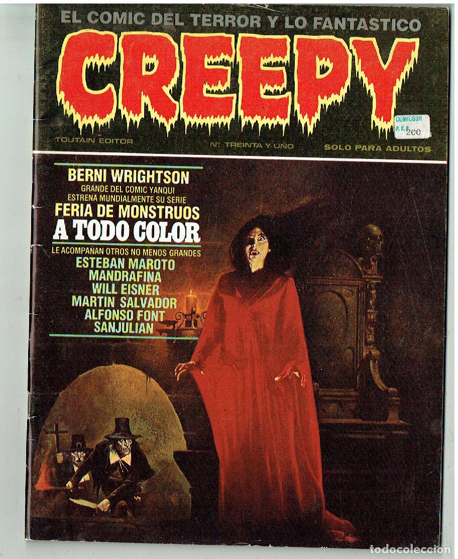 C&oacute;mics: CREEPY. N&ordm; 31 (TREINTA Y UNO). EL COMIC DE LA FANTASIA. TOUTAIN, (B55.3 RUM)
