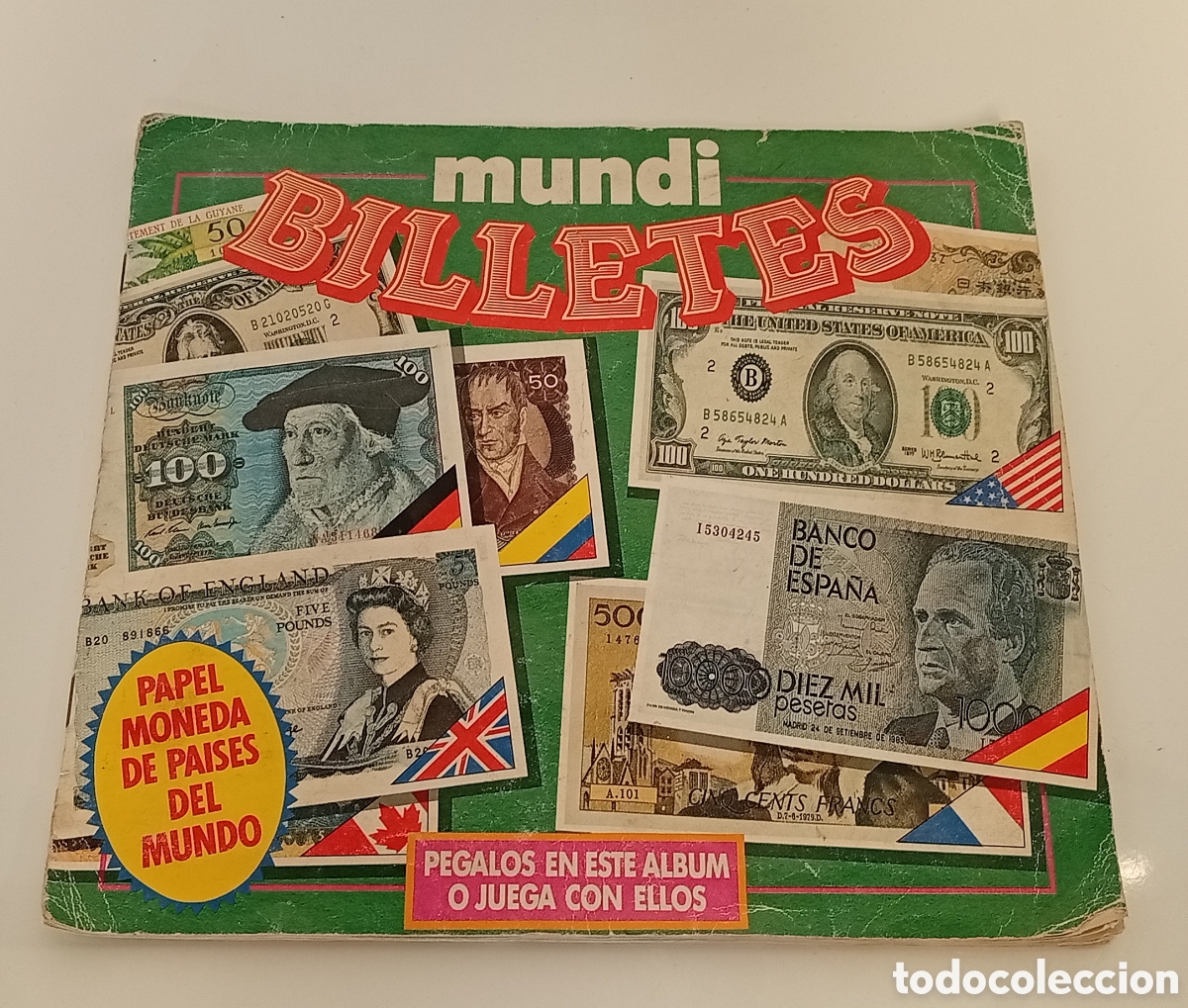C&oacute;mics: .ALBUM CROMOS MUNDI BILLETES EDICIONES ESTE-SIMIL PANINI, CANO