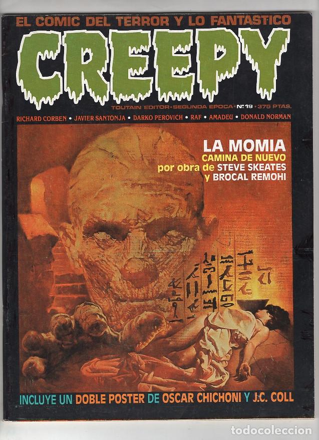 C&oacute;mics: CREEPY SEGUNDA EPOCA 2&ordf; EPOCA 19- EDICIONES TOUTAIN, GRAPA- MBE, CERCA DE KIOSKO- INCLUYE POSTER