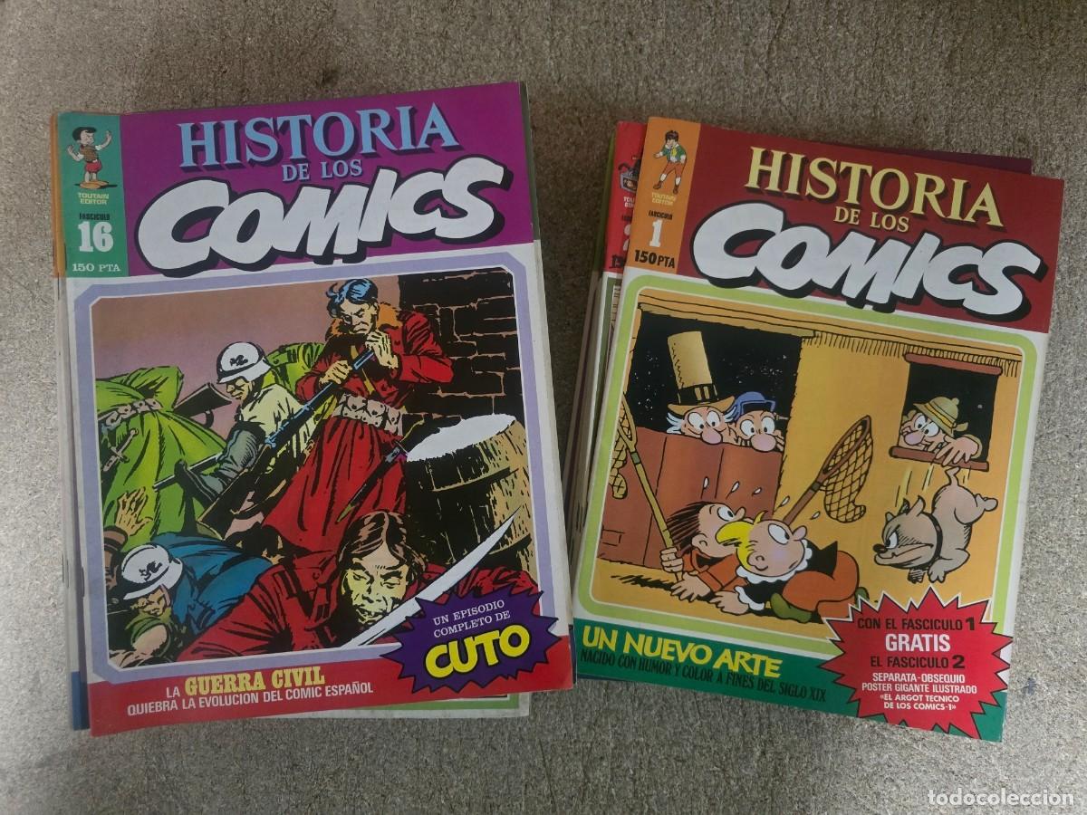 C&oacute;mics: Historia de los Comics.Lote 47 Fasciculos.Falta el 15.Toutain
