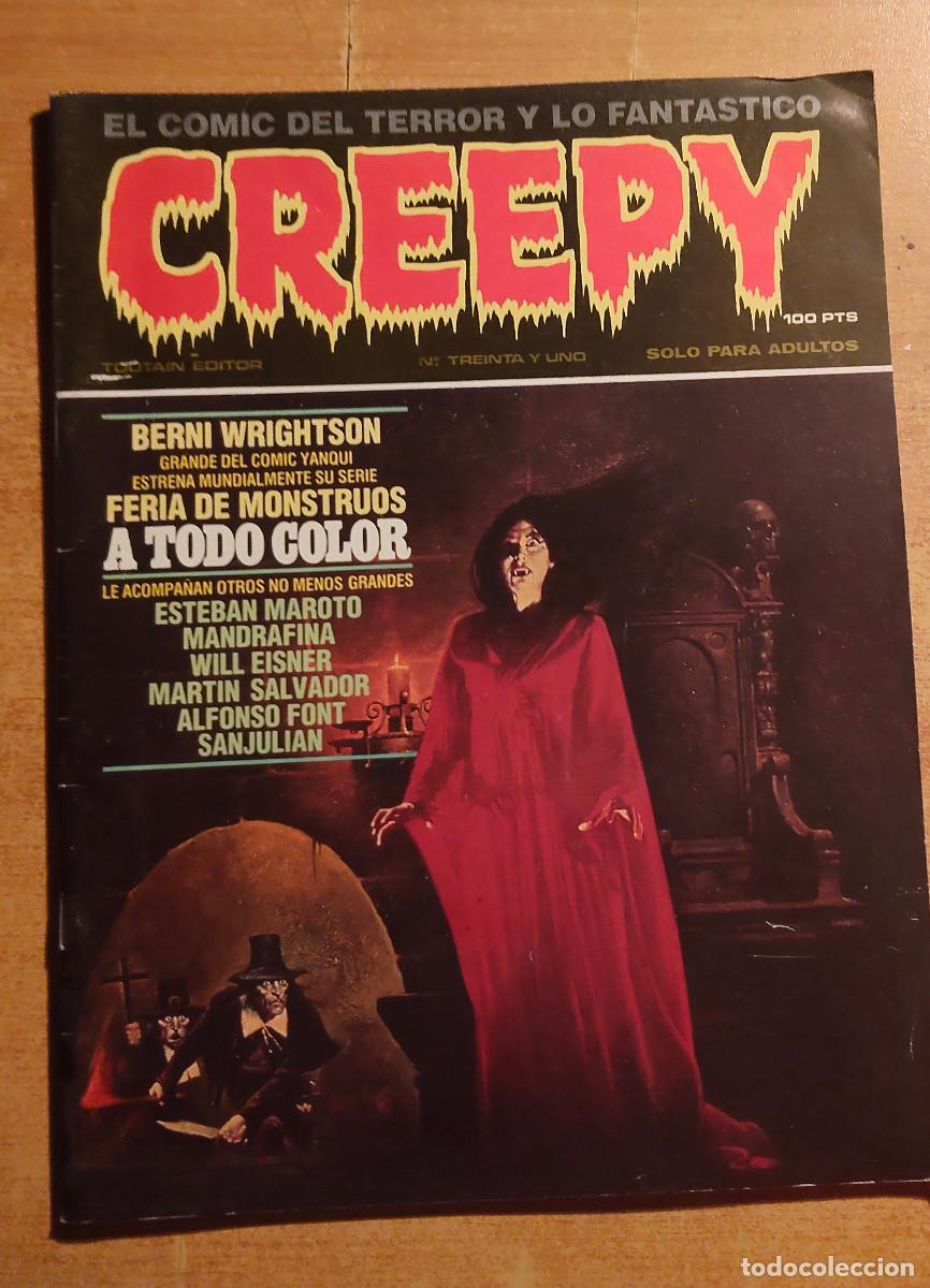 Comics: CREEPY - N&ordm; 31 - 1&ordf; EPOCA - C&Oacute;MIC DE TERROR - 1&ordf; EDICION - TOUTAIN - 1982 - &iexcl;MUY BUEN ESTADO!