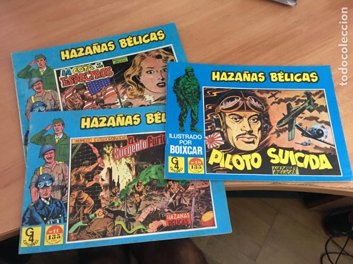 Comics: HAZA&Ntilde;AS BELICAS BOIXCAR LOTE EJEMPLARES N&ordm; 9, 11 Y 18 G4 EDICIONES (COIB135)