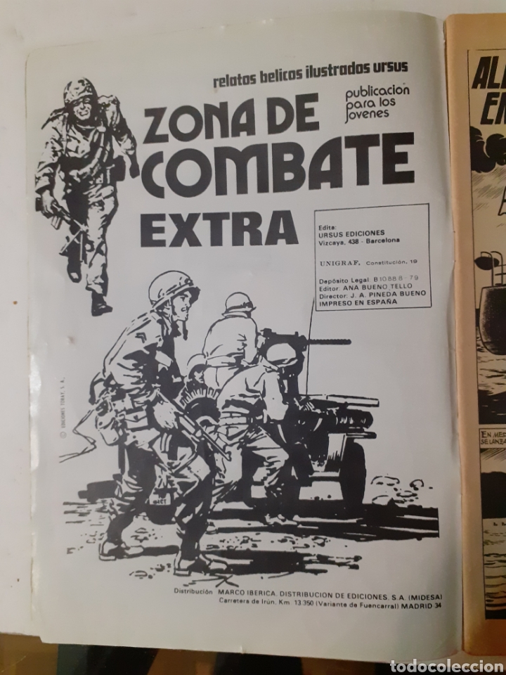 C&oacute;mics: Zona de Combate. Extra. 1973. Ediciones Ursus. Pedido m&iacute;nimo 5&euro; - Foto 2