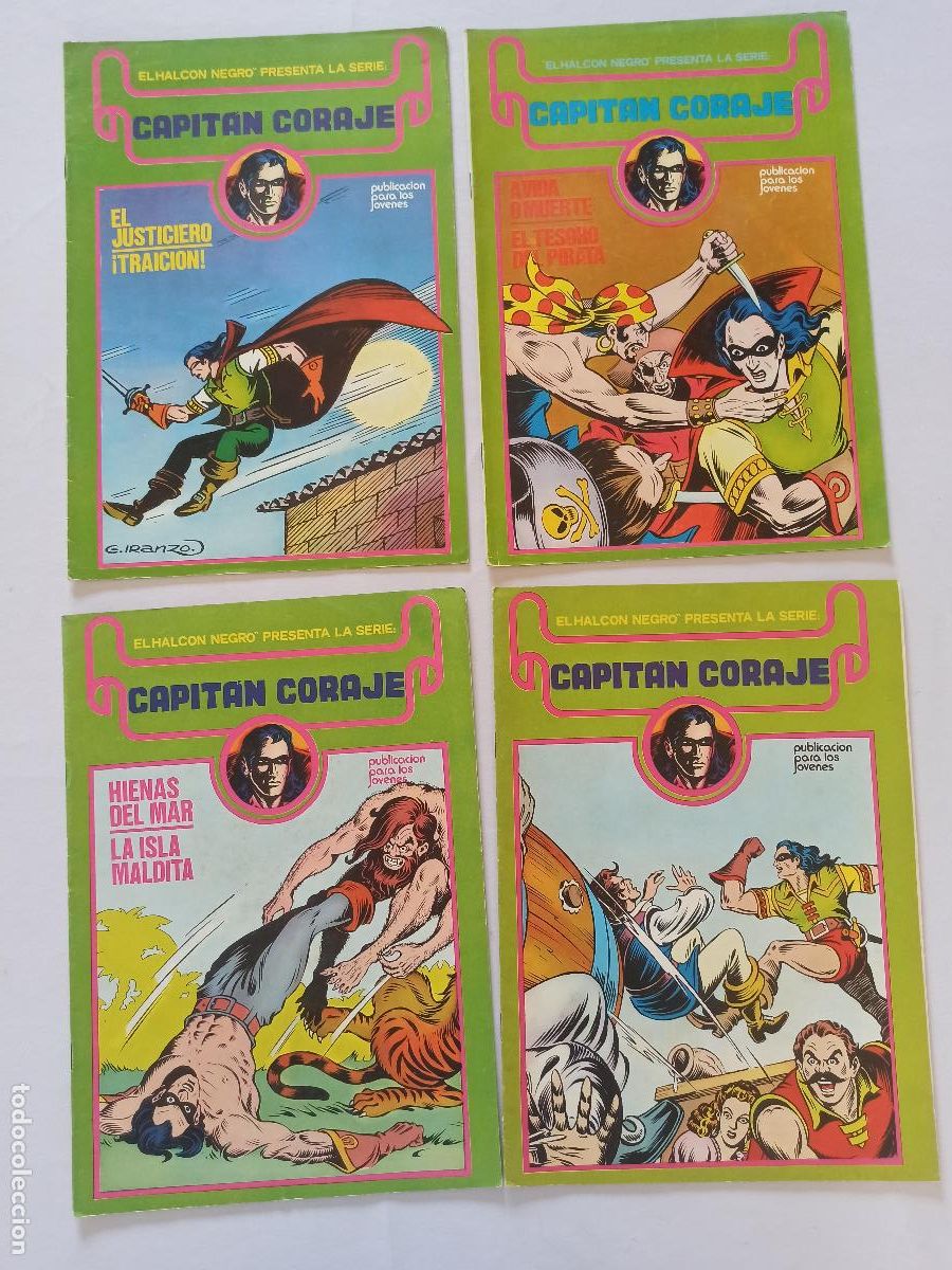 C&oacute;mics: CAPITAN CORAJE N&ordm; 1, 2, 3 Y 4 - EL HALCON NEGRO PRESENTA - URSUS (W2) - Foto 1