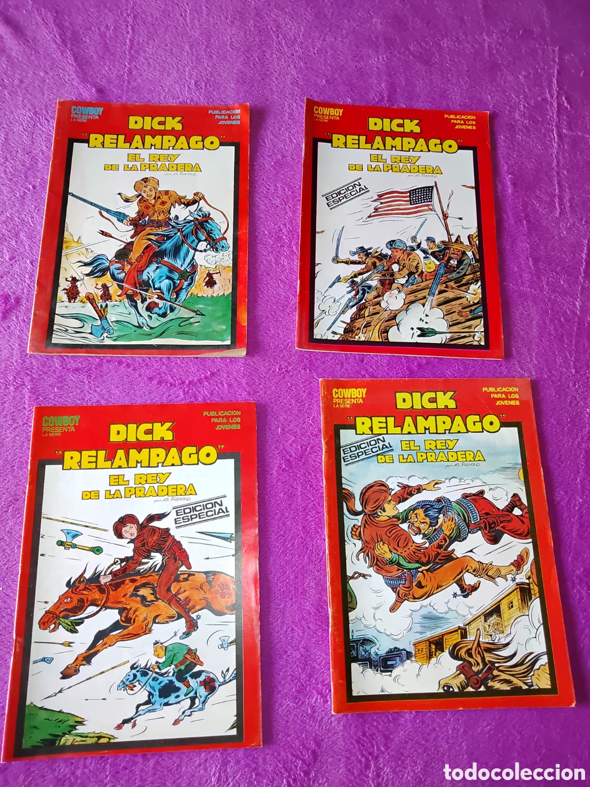 C&oacute;mics: LOTE DE 4 TEBEOS. DICK RELAMPAGO, EDITORIAL URSUS - Foto 1