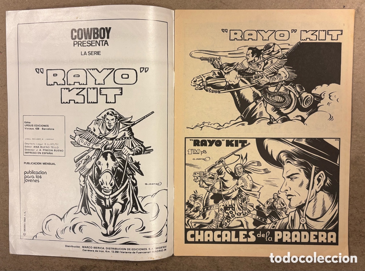 C&oacute;mics: COWBOY PRENSETA LA SERIE: &ldquo;RAYO KIT&rdquo;. URSUS EDICIONES 1982. - Foto 2