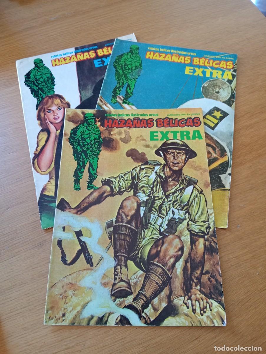 Comics : LOTE CON 3 EJEMPLARES DE HAZA&Ntilde;AS B&Eacute;LICAS EXTRA (DE 52). GRAPA. URSUS. TORAY. 1979 &ndash; 80.