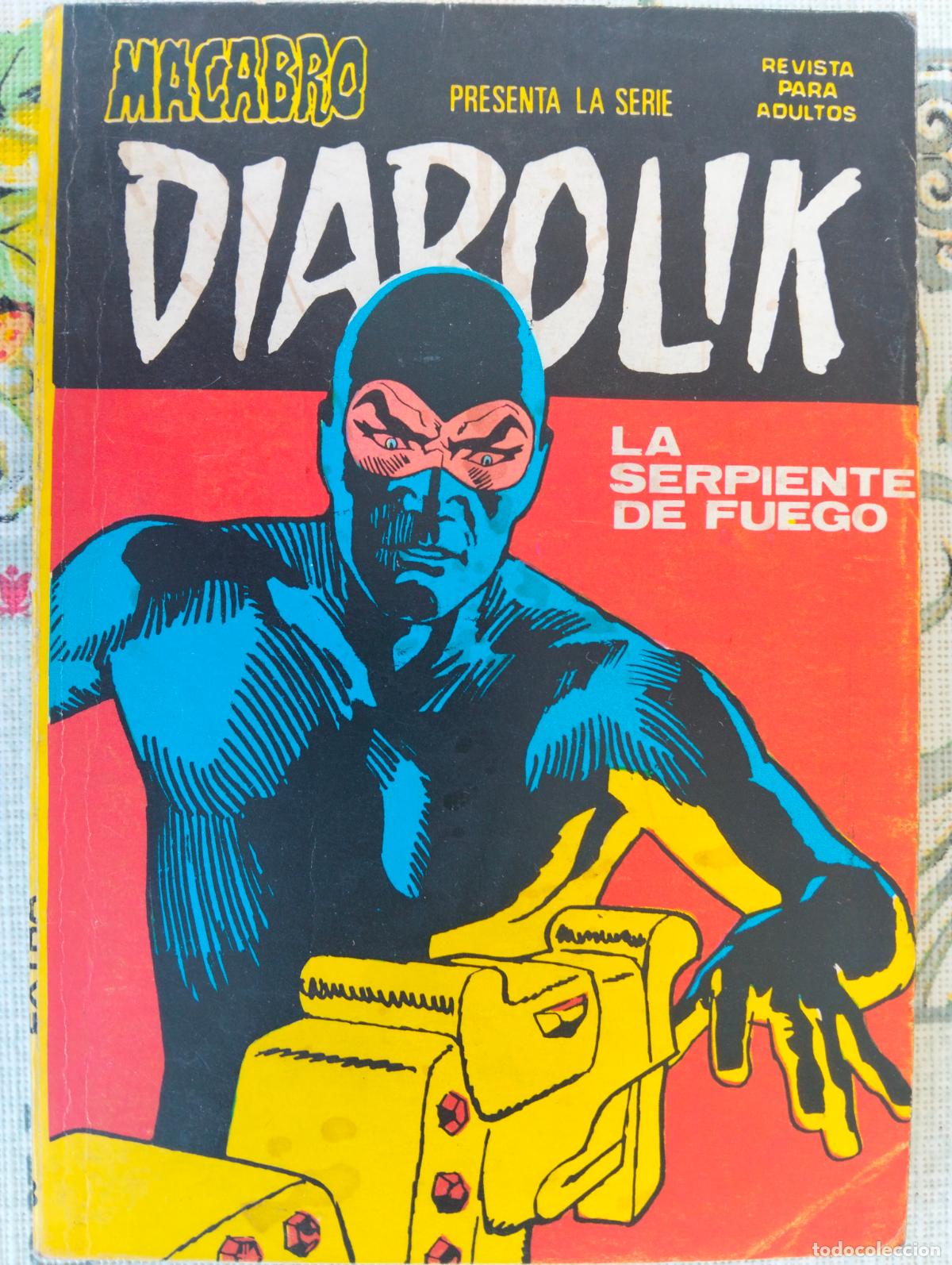 C&oacute;mics: DIABOLIK N&ordm; 8, LA SERPIENTE DE FUEGO, EDITORIAL URSUS, A&Ntilde;O 1977