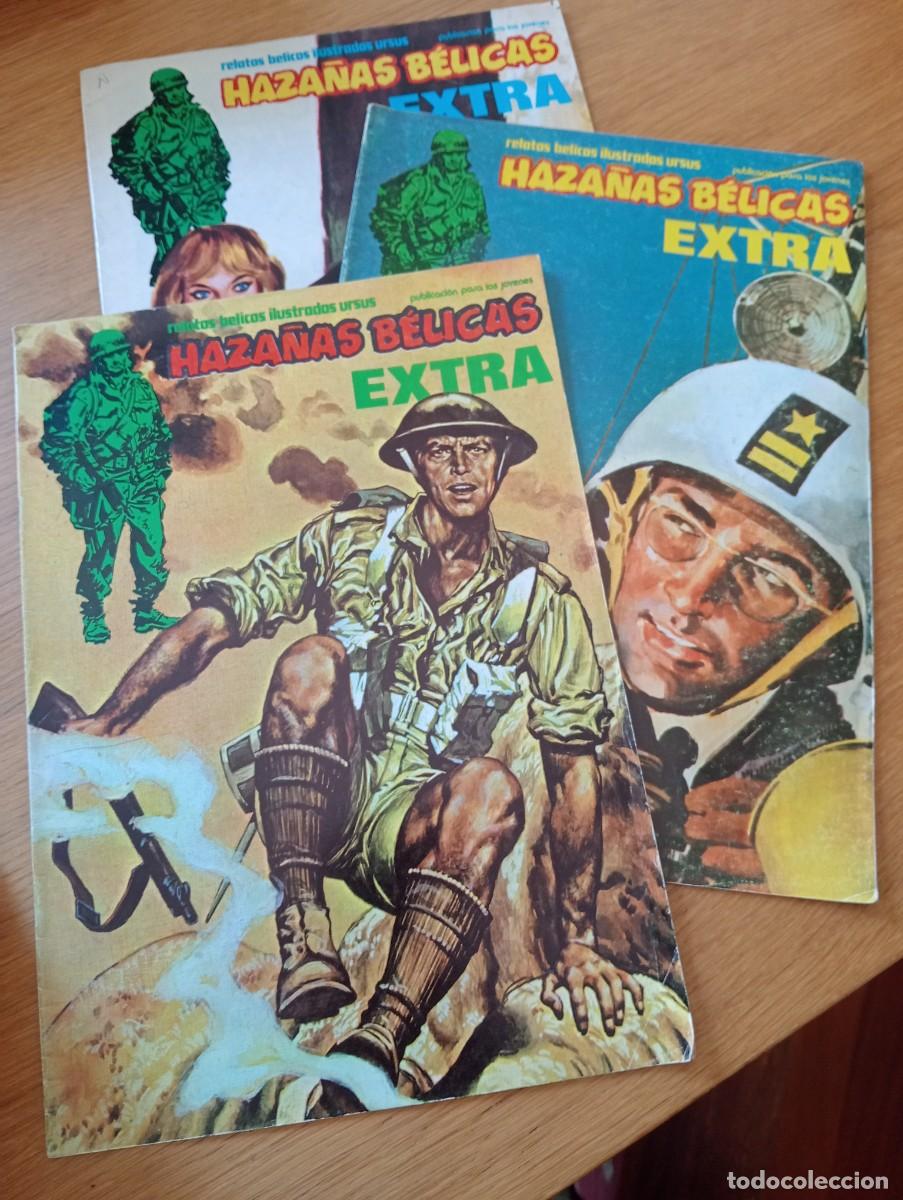 Comics: LOTE CON 3 EJEMPLARES DE HAZA&Ntilde;AS B&Eacute;LICAS EXTRA (DE 52). GRAPA. URSUS. TORAY. 1979 &ndash; 80.