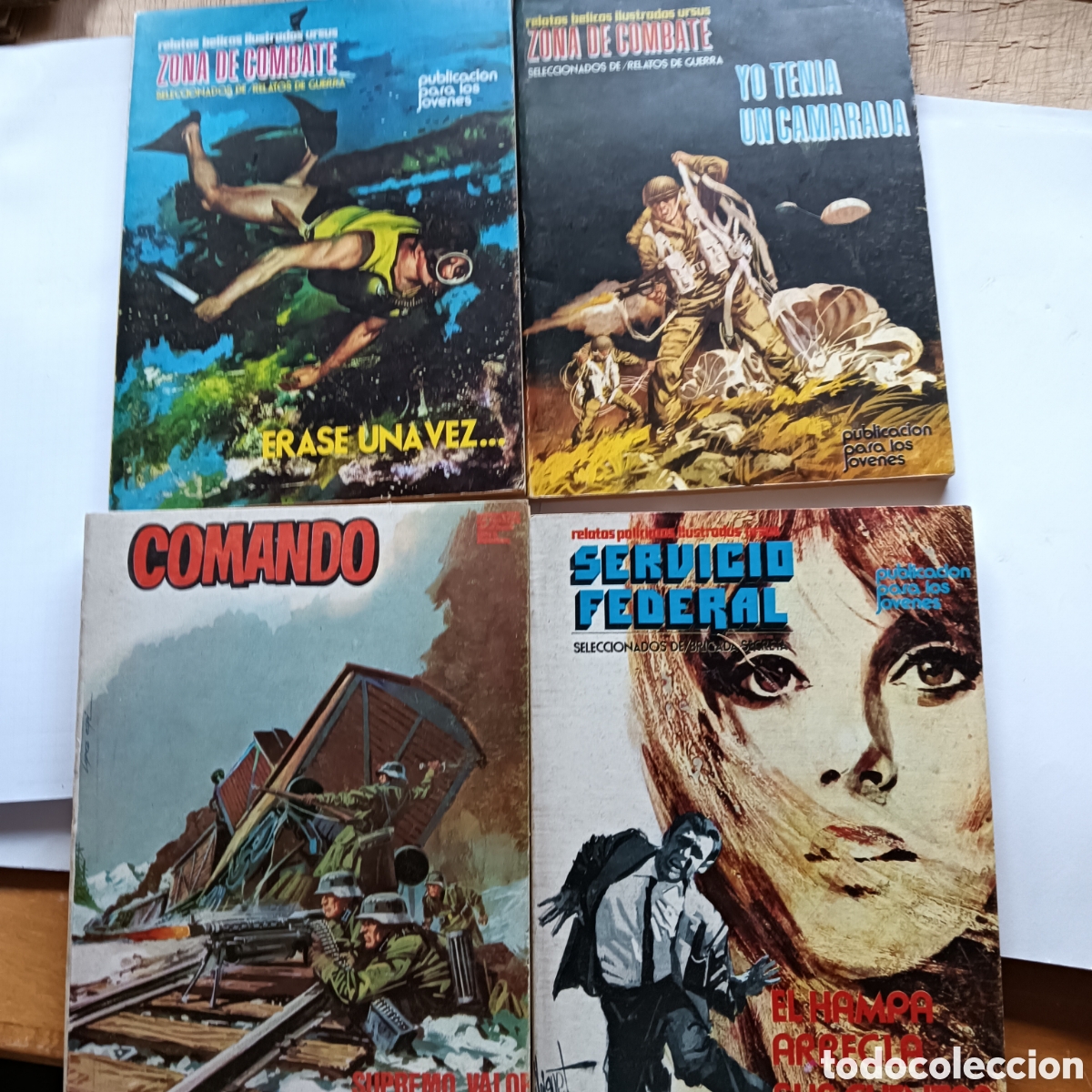 C&oacute;mics: ZONA DE COMBATE EDI URDUS LOTE DE 4NUM