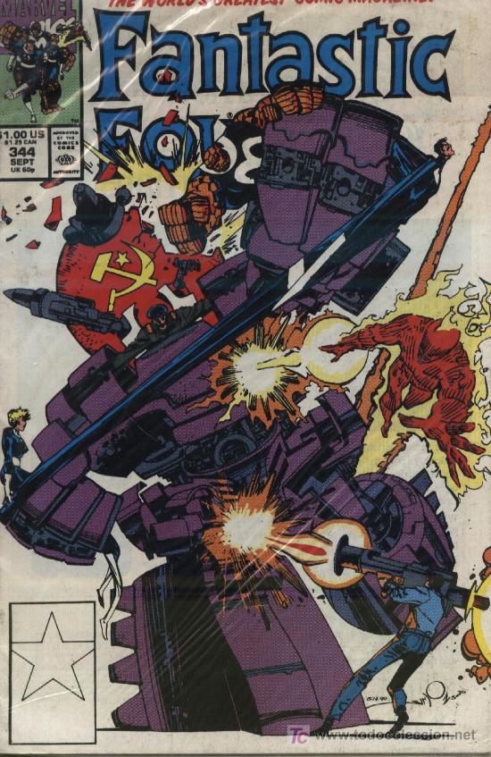 C&oacute;mics: Fantastic Four  -  n&ordm; 344  -  Ed. Marvel  1990 - Foto 1