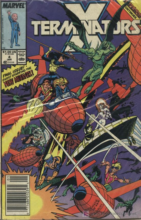 C&oacute;mics: X Terminators  -  n&ordm; 4  -  Ed. Marvel  1988