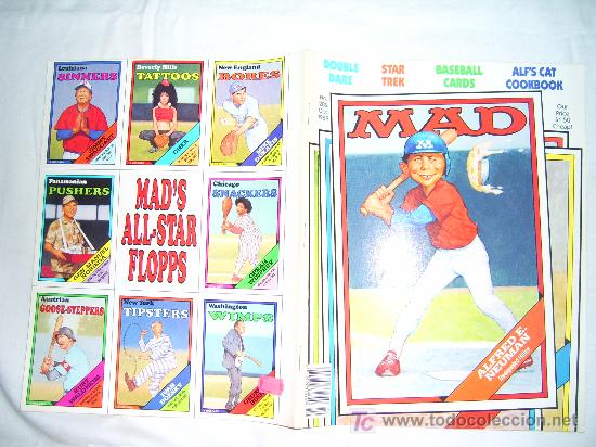 C&oacute;mics: MAD N&ordm; 282, OCTOBER 1988. DOUBLE DARE.STAR TREK.BASEBALL CARDS.ALF'S CAT COOKBOOK