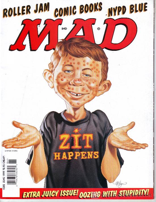 Fumetti: MAD N&ordm; 382, JUNE 1999. ROLLER JAM.COMIC BOOKS.NYPD BLUE