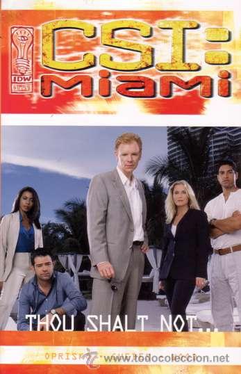 C&oacute;mics: CSI MIAMI: THOU SHALT NOT (IDW,2004) - FORMATO PRESTIGE