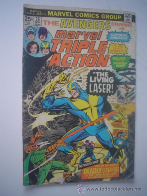 C&oacute;mics: MARVEL TRIPLE ACTION # 26 THE AVENGERS - MARVEL, 1975 (ORIGINAL) - Foto 1