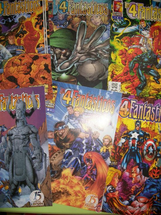 Fumetti: LOTE 6 COMICS - LOS 4 FANTASICOS - HEROES REBORN - #3 A #6, #8, #9 - CASTELLANO - MARVEL