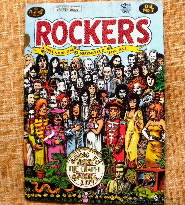 C&oacute;mics: Rockers Comic, N&uacute;mero Siete, a&ntilde;o 1989, Editorial Ripp off Comix, R. L. Crabb y George Parsons
